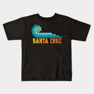 Surfing Santa Cruz Retro Vintage Kids T-Shirt